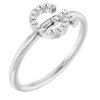 14K White .08 CTW Diamond Initial G Ring Ref. 15158597