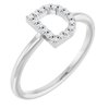 14K White .06 CTW Diamond Initial D Ring Ref. 15158678