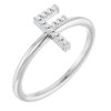 14K White .06 CTW Diamond Initial F Ring Ref. 15158587