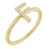 14K Yellow .06 CTW Diamond Initial F Ring Ref. 15158588