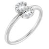 14K White .07 CTW Diamond Initial S Ring Ref. 15158637