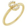 14K Yellow .05 CTW Diamond Initial S Ring Ref. 15158638