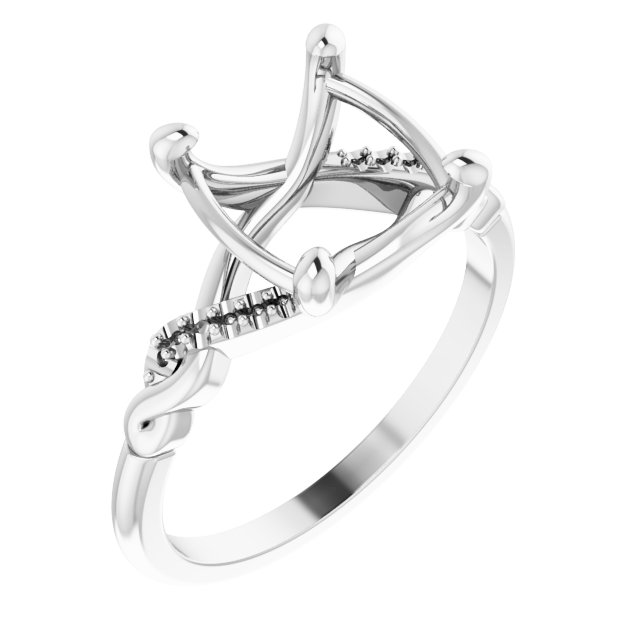 Accented Infinity-Inspired Engagement Ring or Band