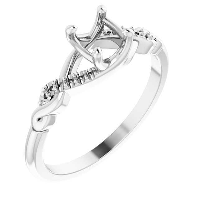 Accented Infinity-Inspired Engagement Ring or Band