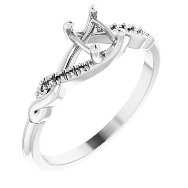 Accented Infinity-Inspired Engagement Ring or Band