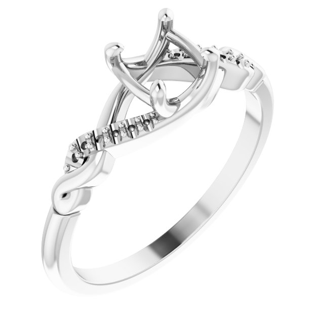 Accented Infinity-Inspired Engagement Ring or Band