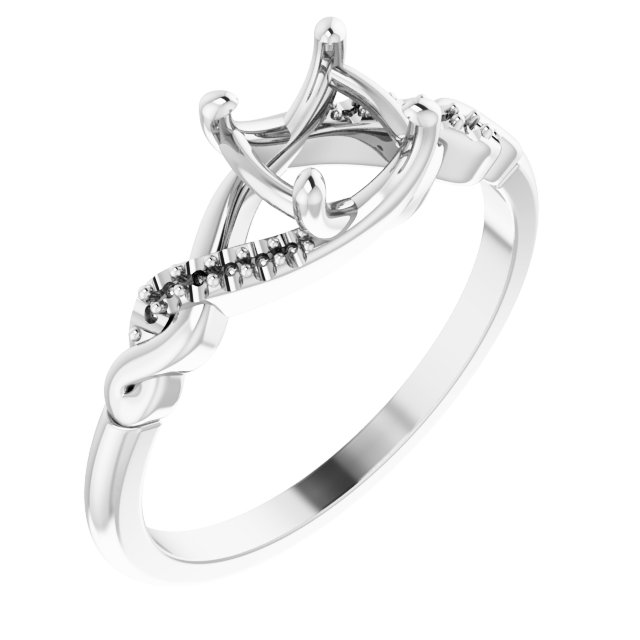 Accented Infinity-Inspired Engagement Ring or Band