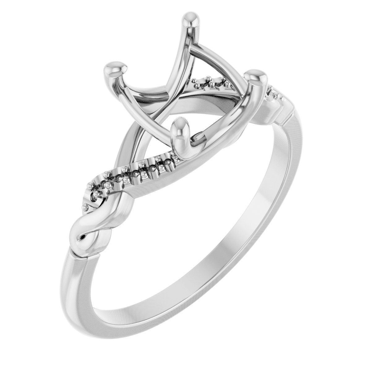 Accented Infinity-Inspired Engagement Ring or Band
