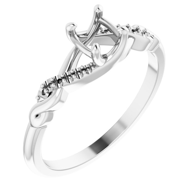 Accented Infinity-Inspired Engagement Ring or Band