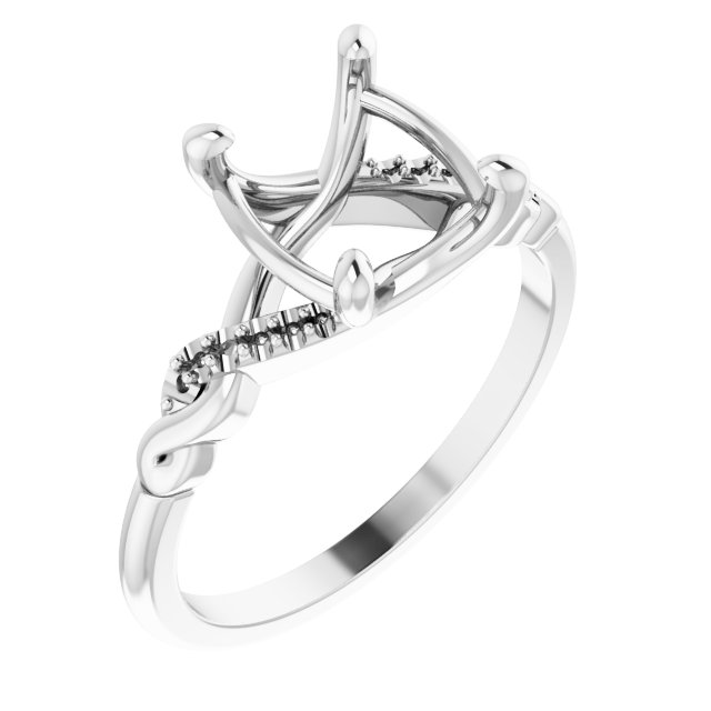 Accented Infinity-Inspired Engagement Ring or Band