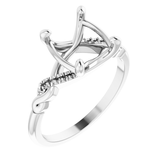 Accented Infinity-Inspired Engagement Ring or Band