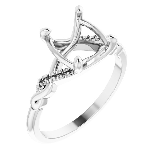 Accented Infinity-Inspired Engagement Ring or Band