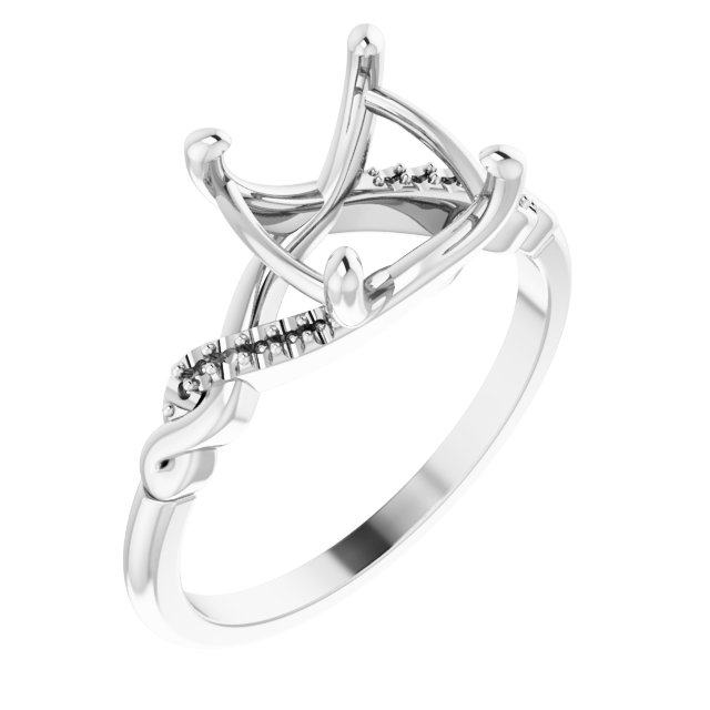 Accented Infinity-Inspired Engagement Ring or Band