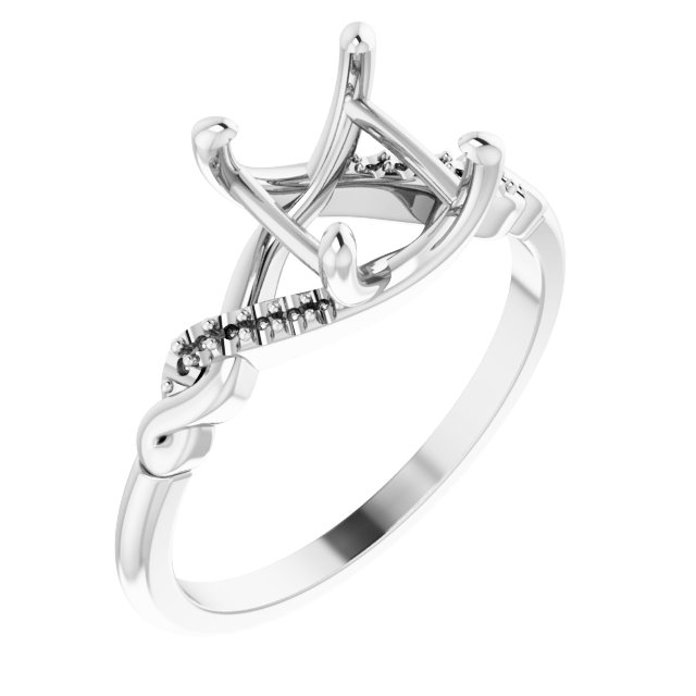 Accented Infinity-Inspired Engagement Ring or Band