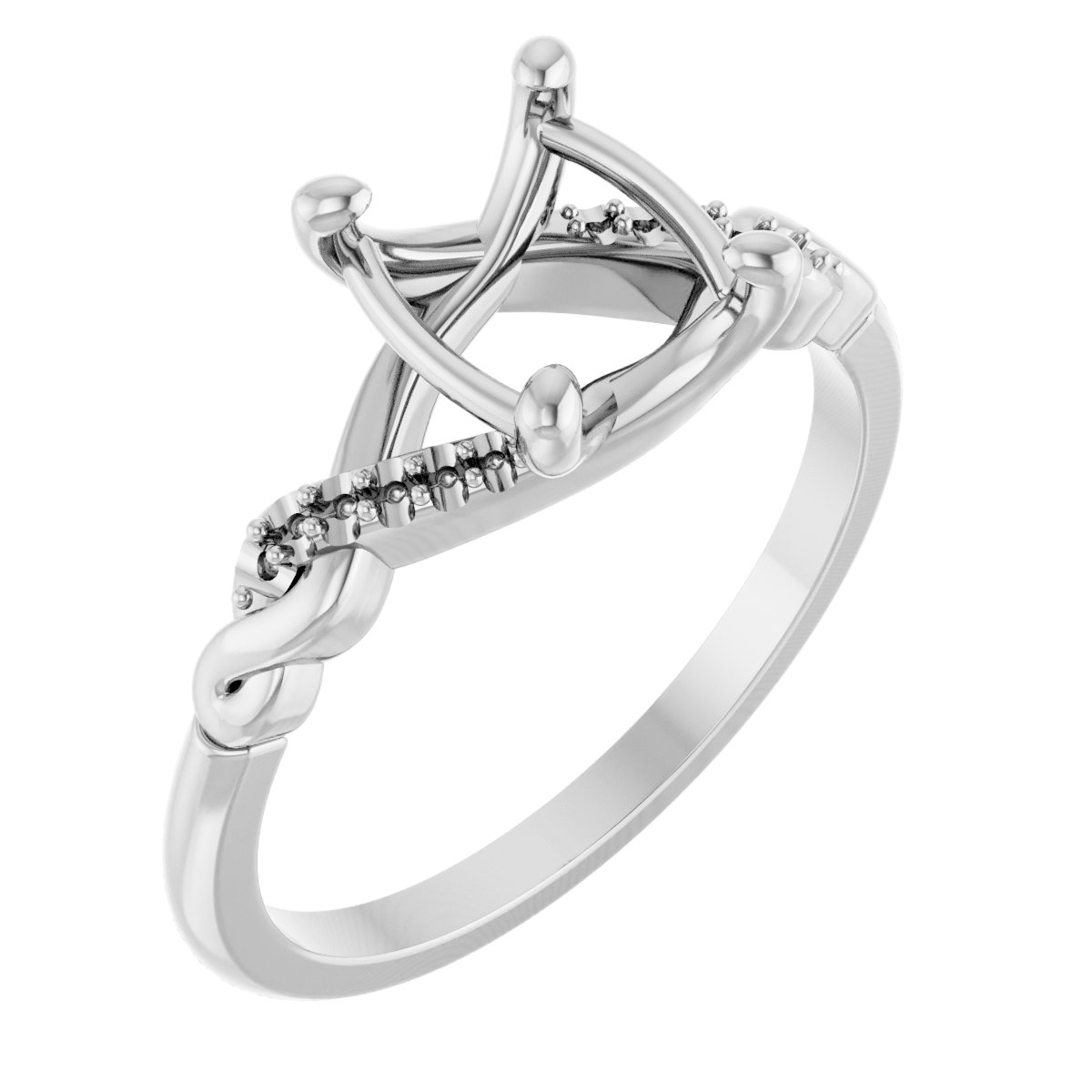 Accented Infinity-Inspired Engagement Ring or Band