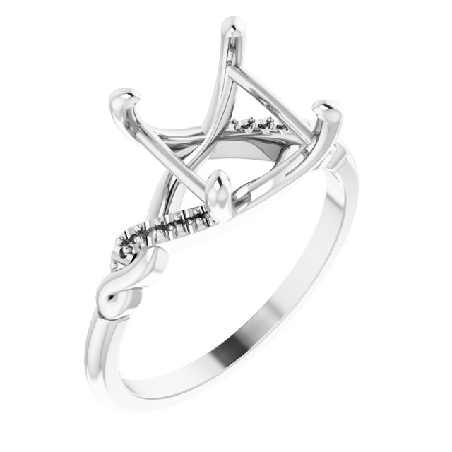 Accented Infinity-Inspired Engagement Ring or Band