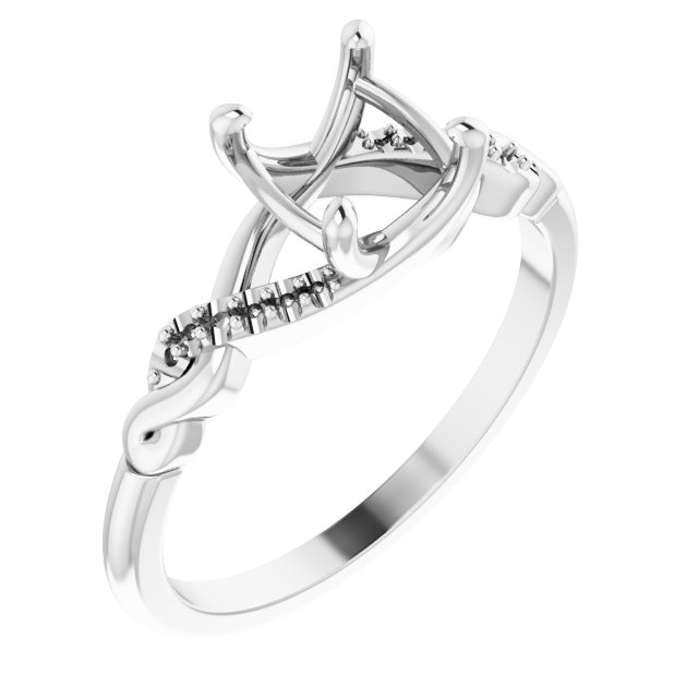 Accented Infinity-Inspired Engagement Ring or Band