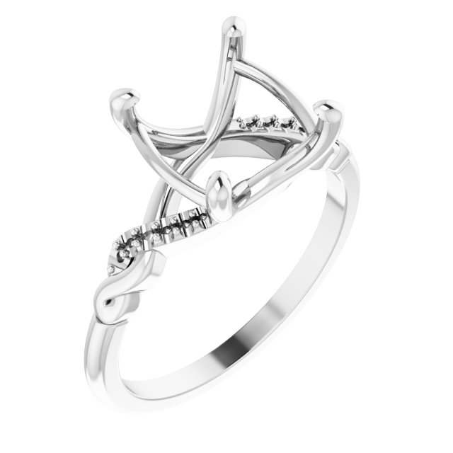Accented Infinity-Inspired Engagement Ring or Band