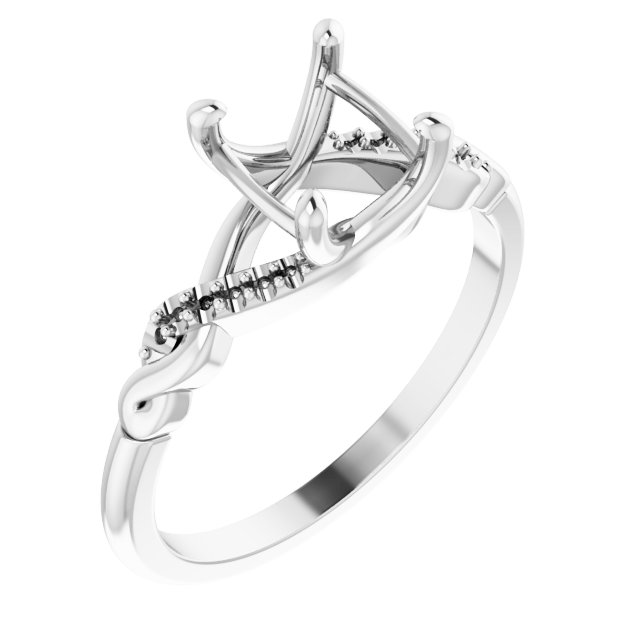 Accented Infinity-Inspired Engagement Ring or Band