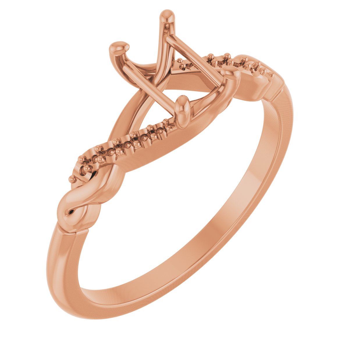 Accented Infinity-Inspired Engagement Ring or Band