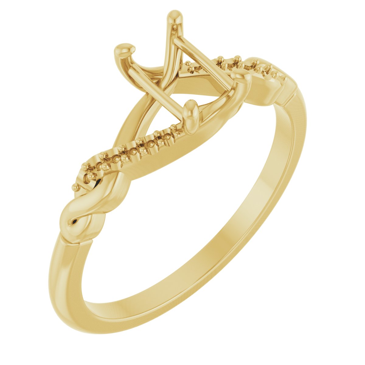 Accented Infinity-Inspired Engagement Ring or Band