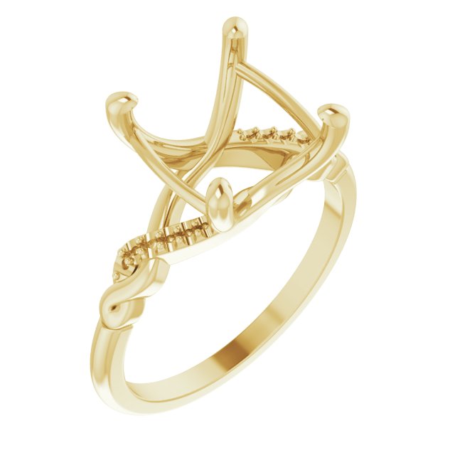 Accented Infinity-Inspired Engagement Ring or Band