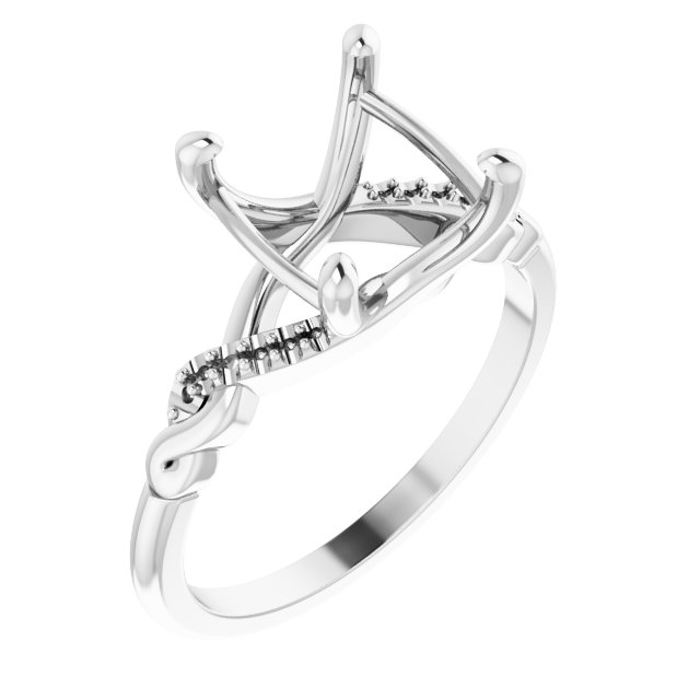 Accented Infinity-Inspired Engagement Ring or Band