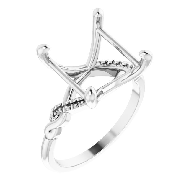 Accented Infinity-Inspired Engagement Ring or Band
