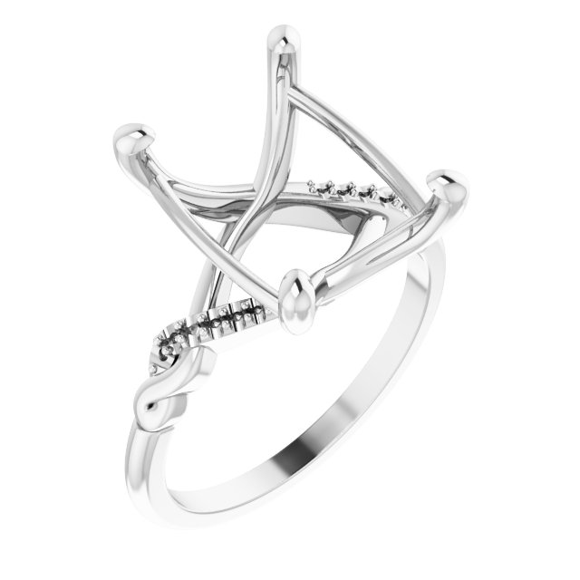 Accented Infinity-Inspired Engagement Ring or Band