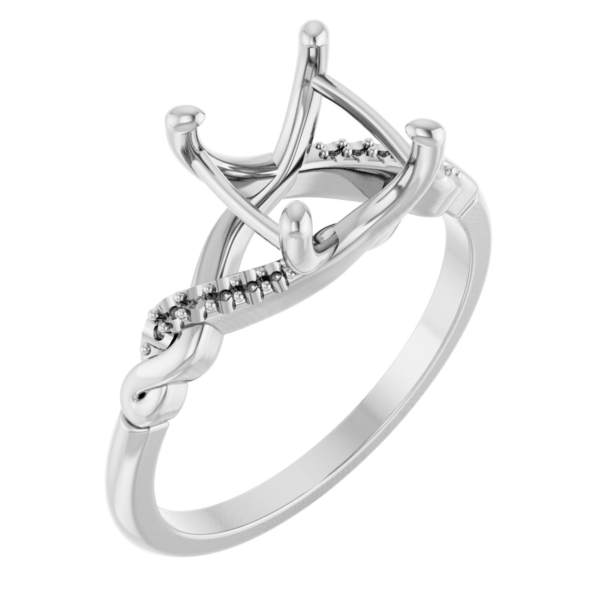 Accented Infinity-Inspired Engagement Ring or Band