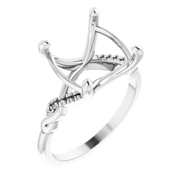 Accented Infinity-Inspired Engagement Ring or Band