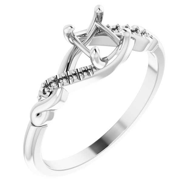 Accented Infinity-Inspired Engagement Ring or Band