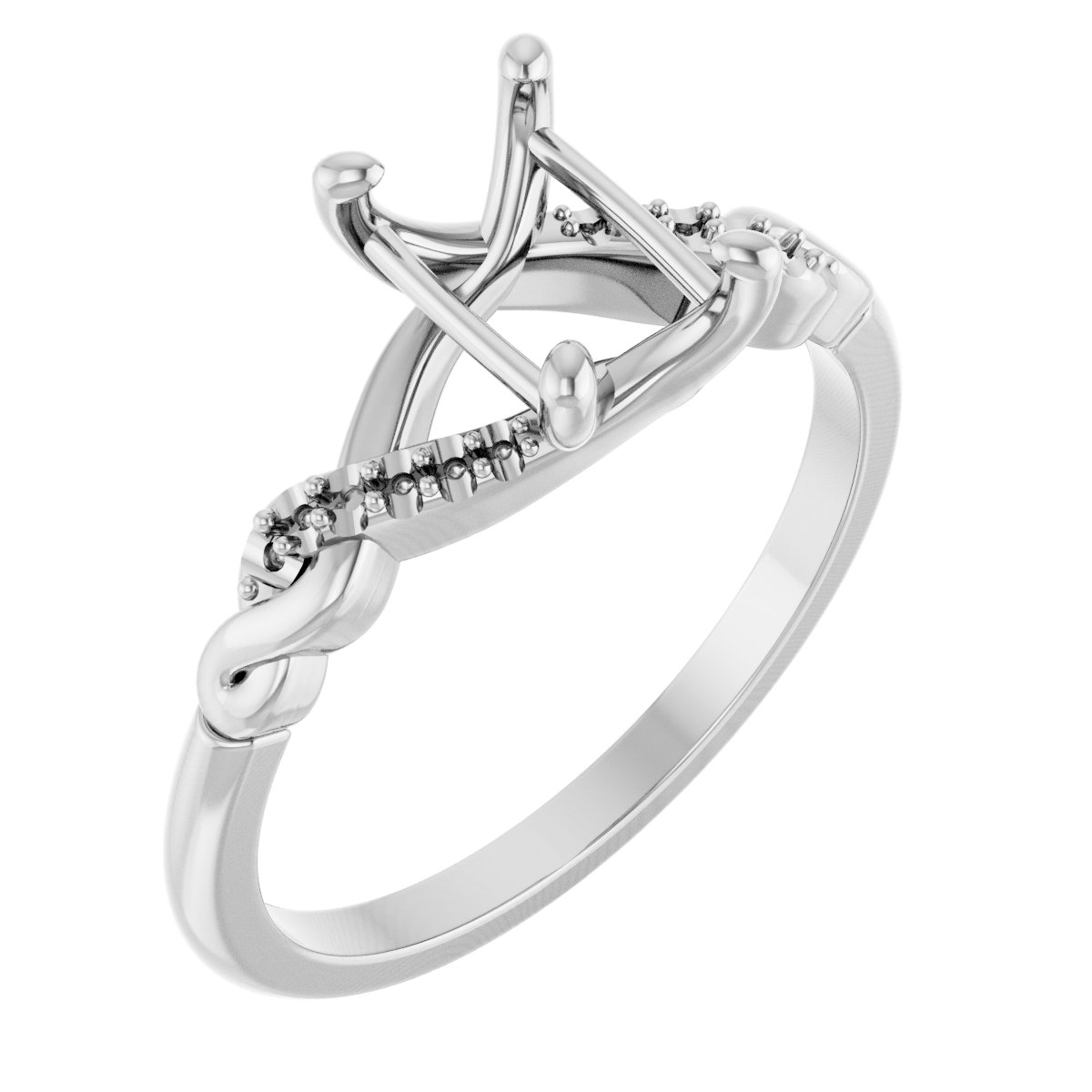 Accented Infinity-Inspired Engagement Ring or Band