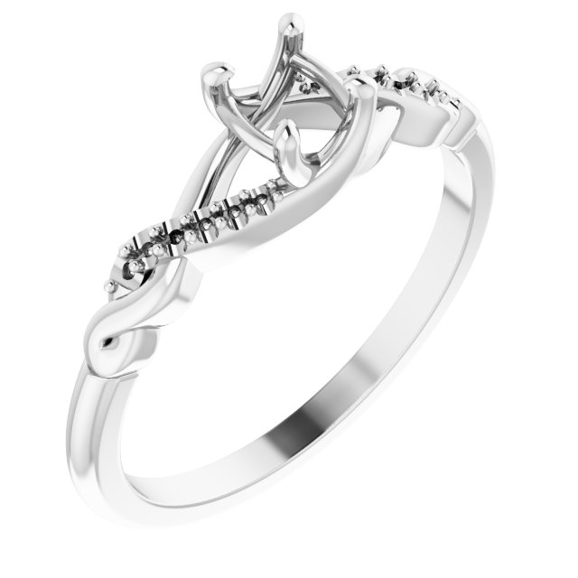 Accented Infinity-Inspired Engagement Ring or Band