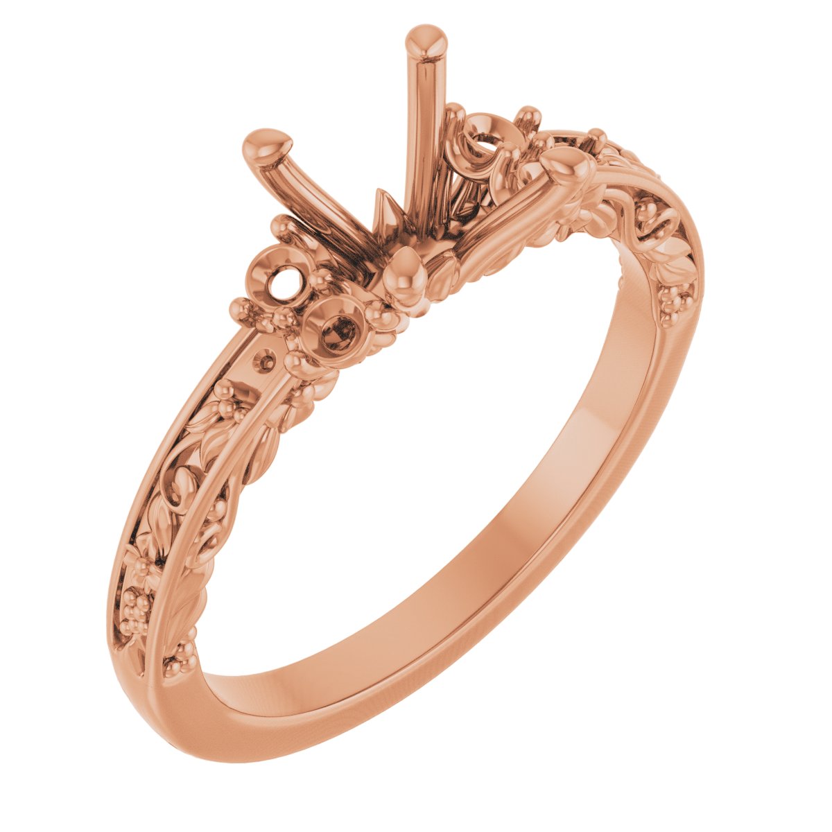 Accented Sculptural Engagement Ring or Band