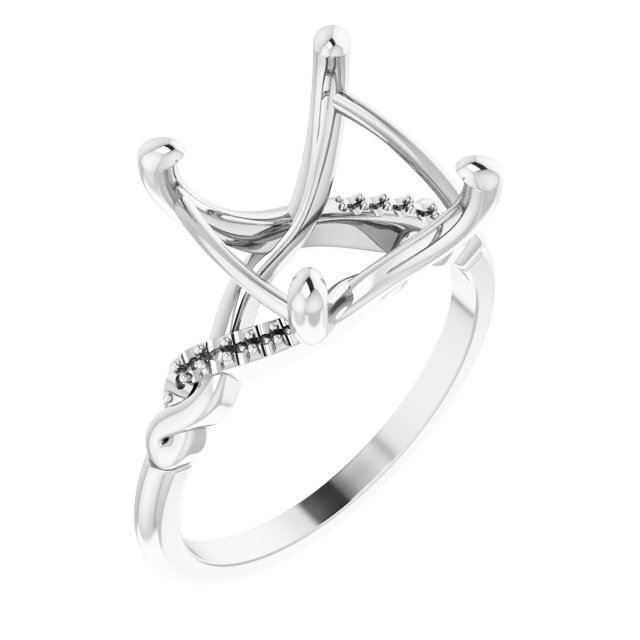 Accented Infinity-Inspired Engagement Ring or Band
