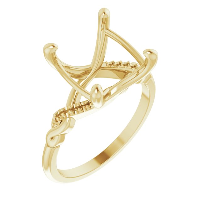 Accented Infinity-Inspired Engagement Ring or Band
