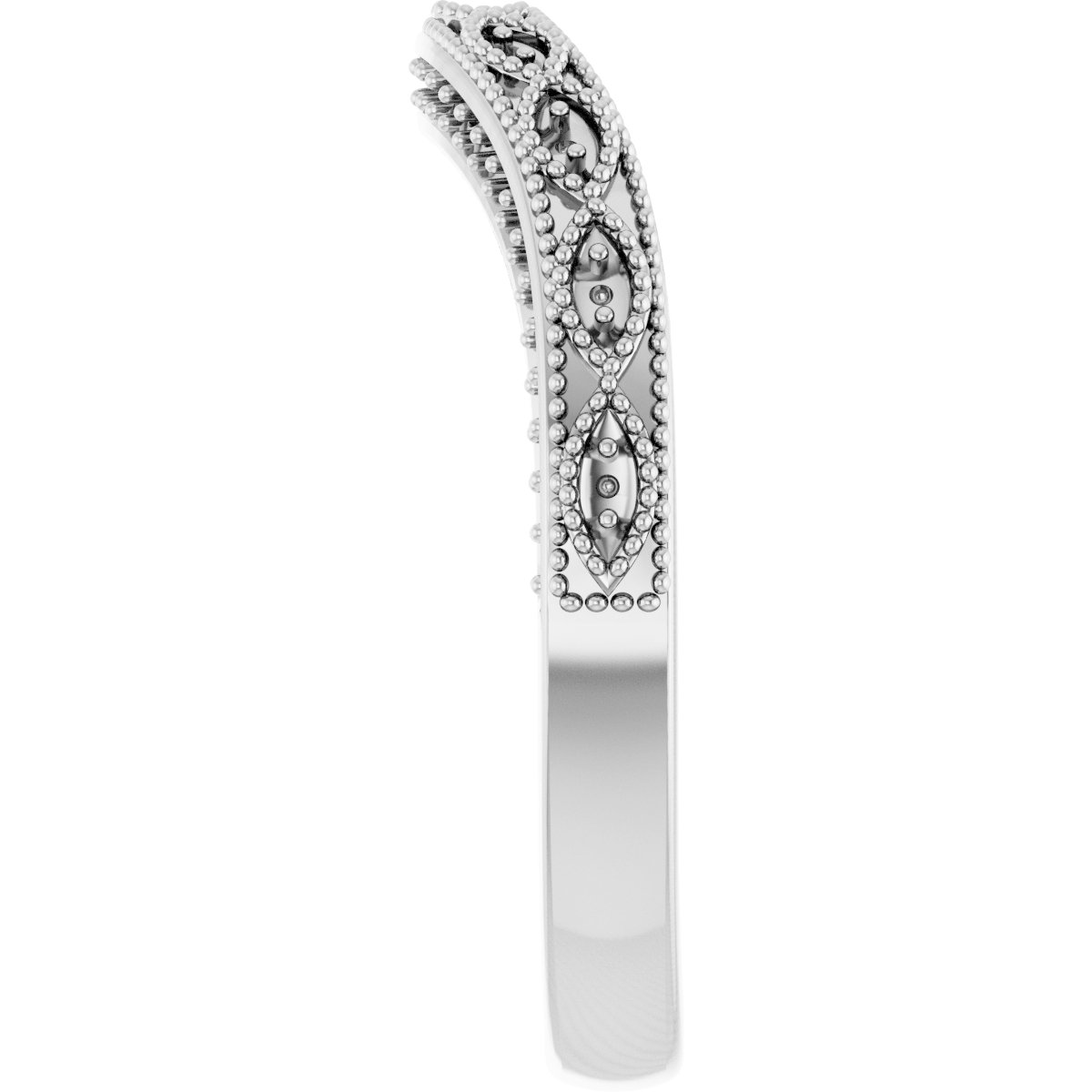 14K White 1/8 CTW Diamond Matching Band