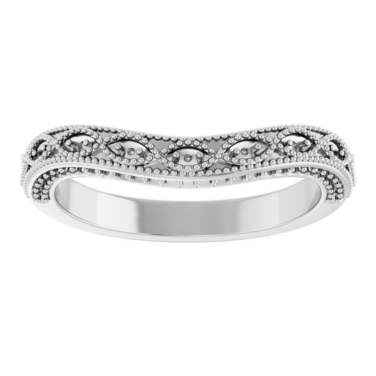 14K White 1/8 CTW Diamond Matching Band