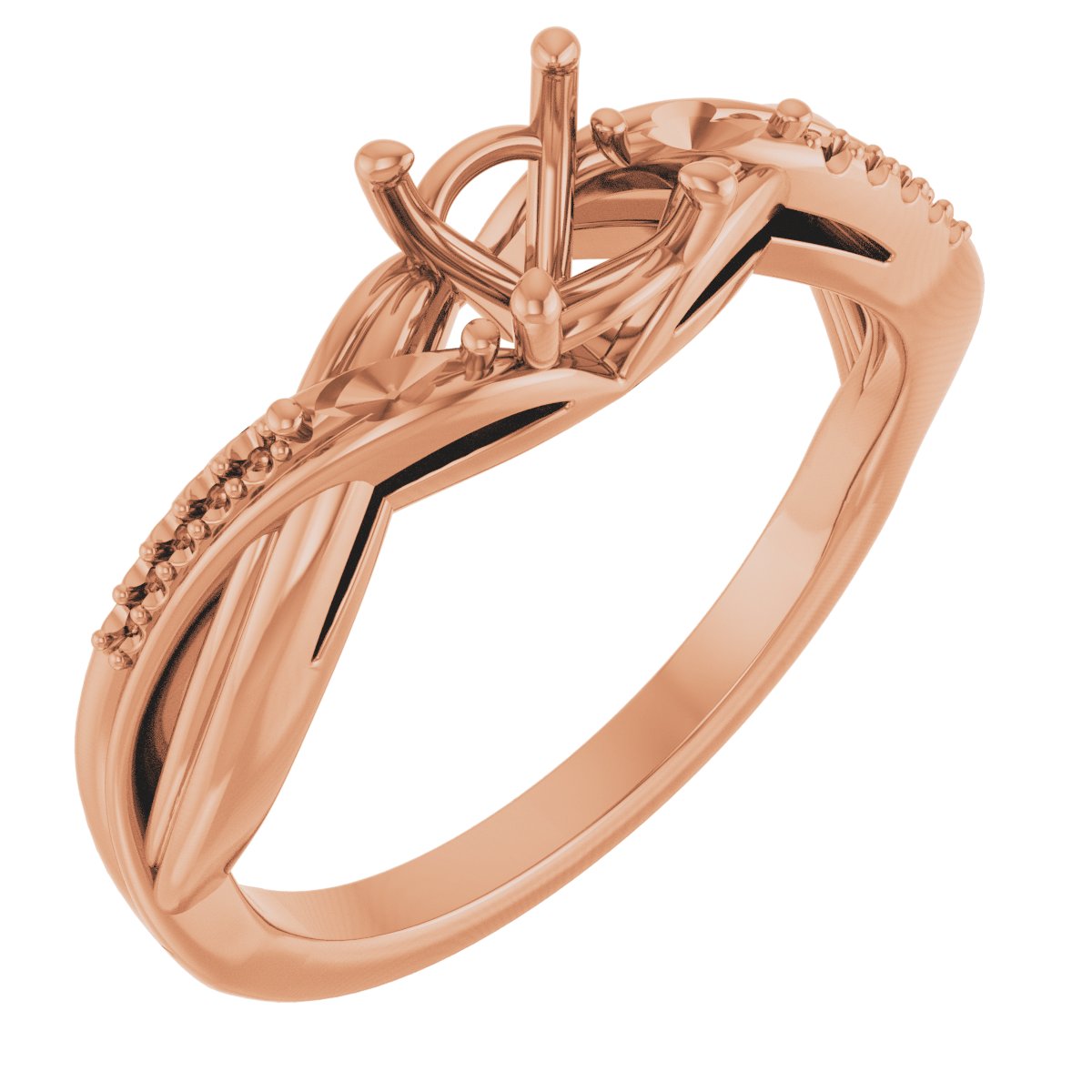 Accented Infinity-Inspired Engagement Ring or Band