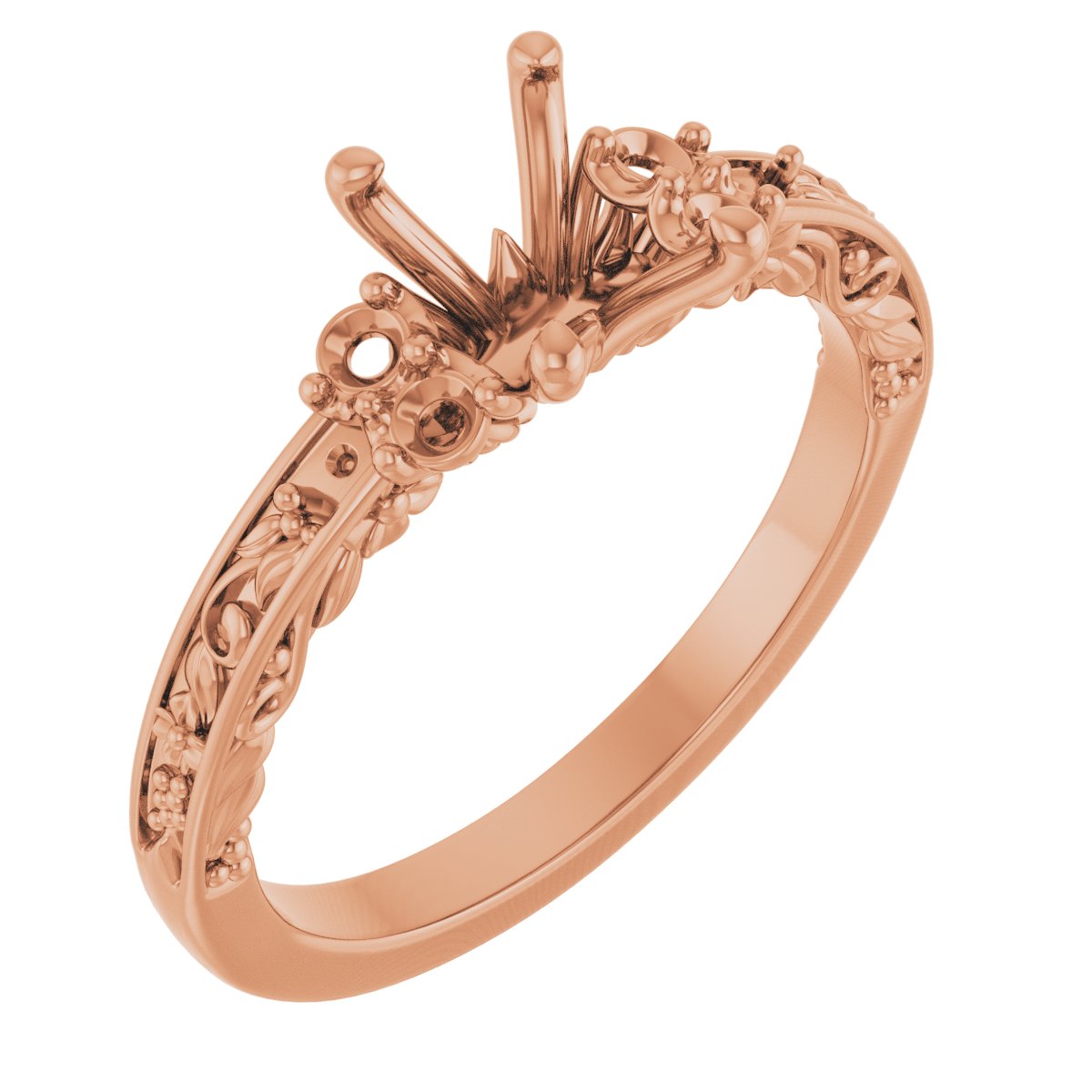 Accented Sculptural Engagement Ring or Band