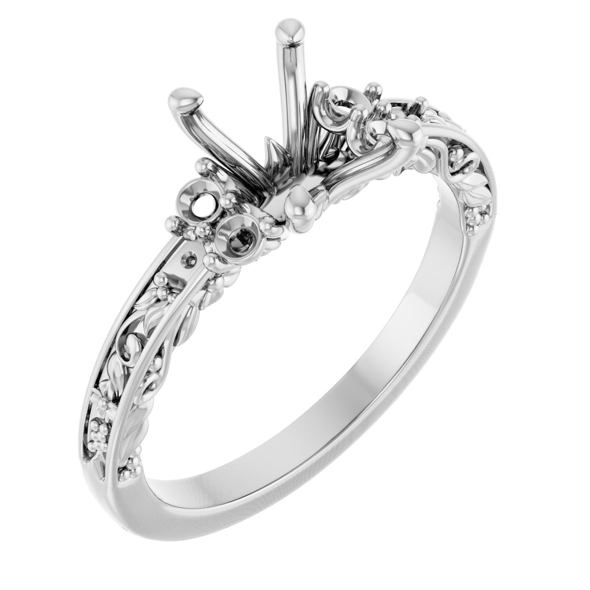 Accented Sculptural Engagement Ring or Band