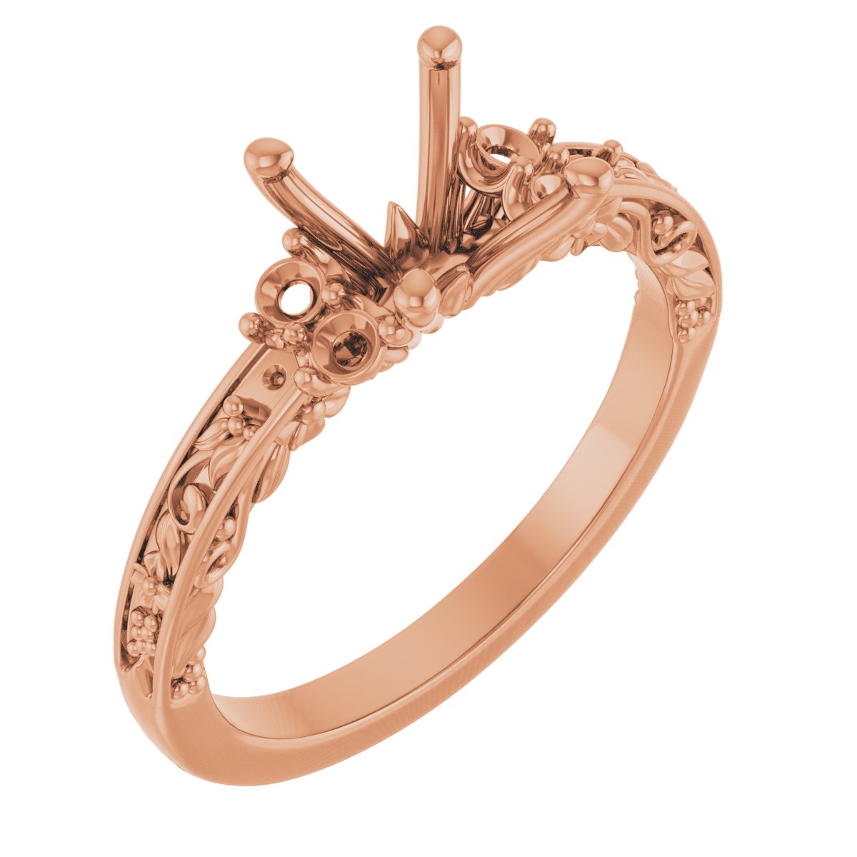 Accented Sculptural Engagement Ring or Band