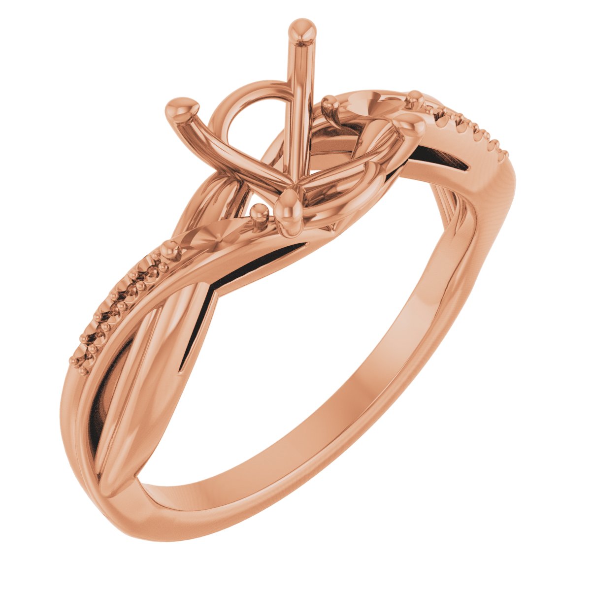 Accented Infinity-Inspired Engagement Ring or Band