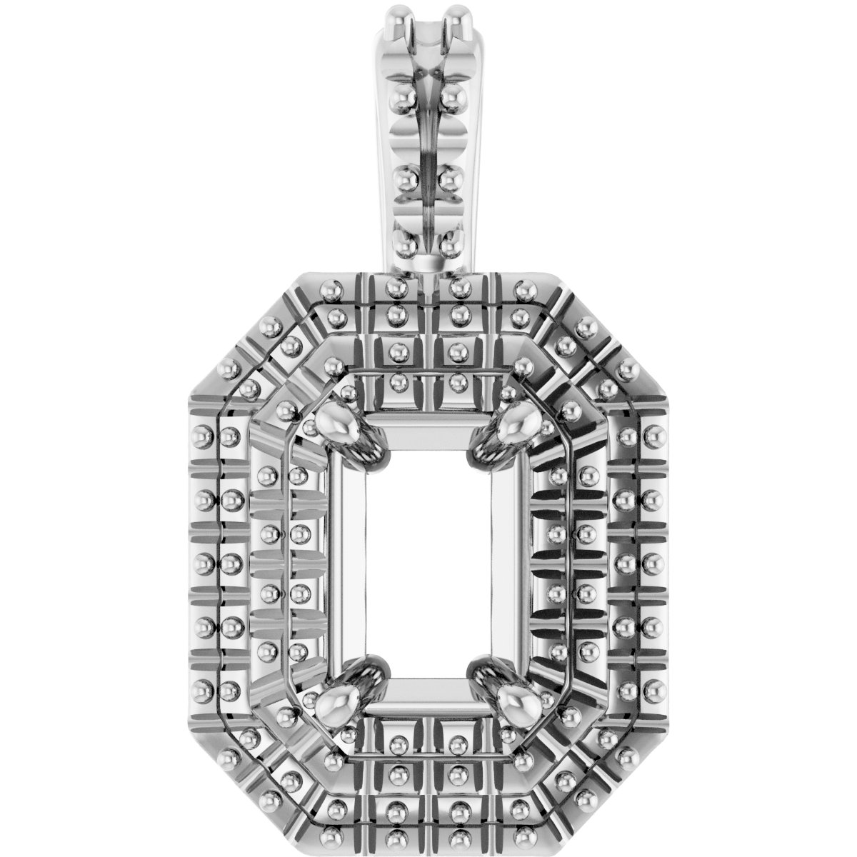 Double Halo-Style Pendant