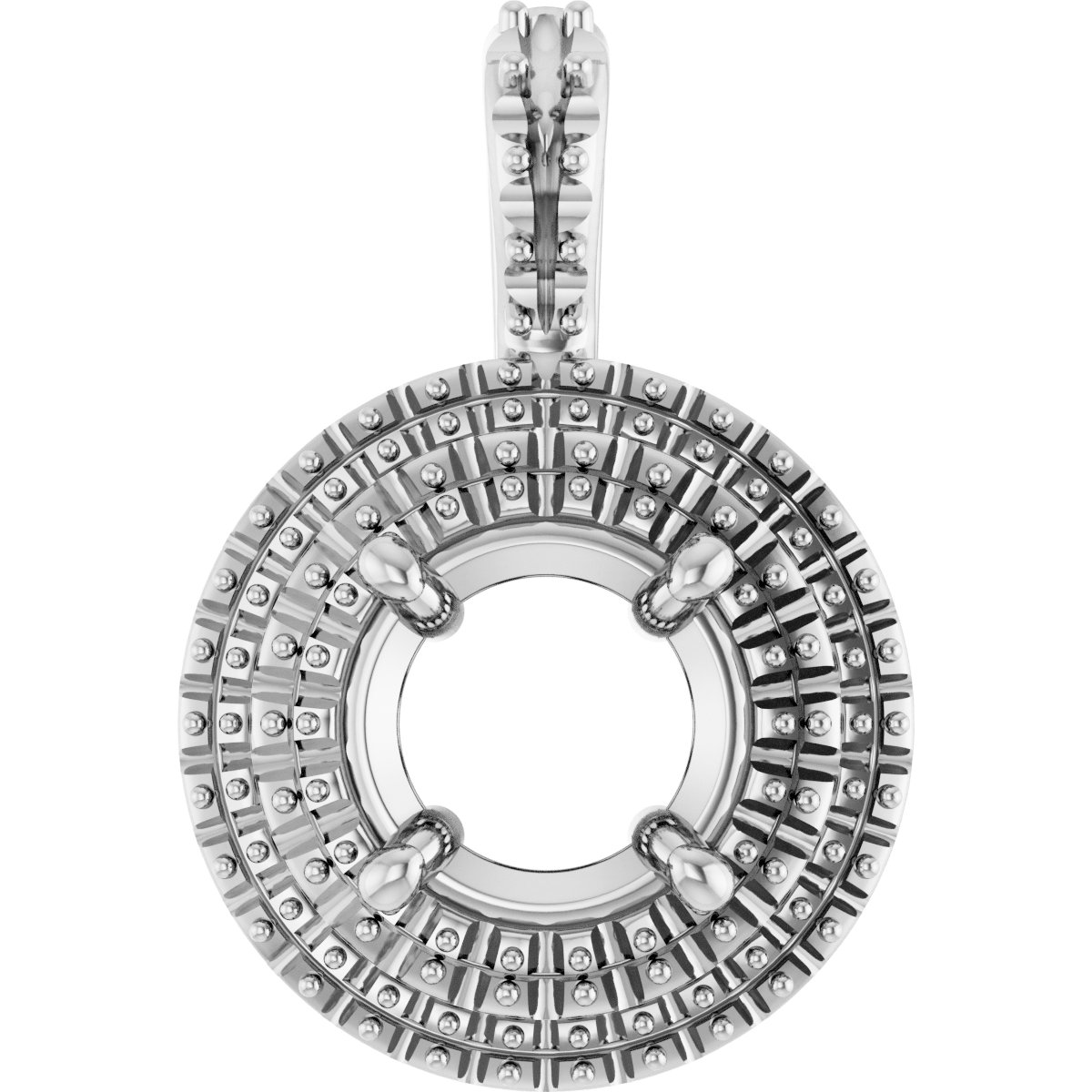 Double Halo-Style Pendant