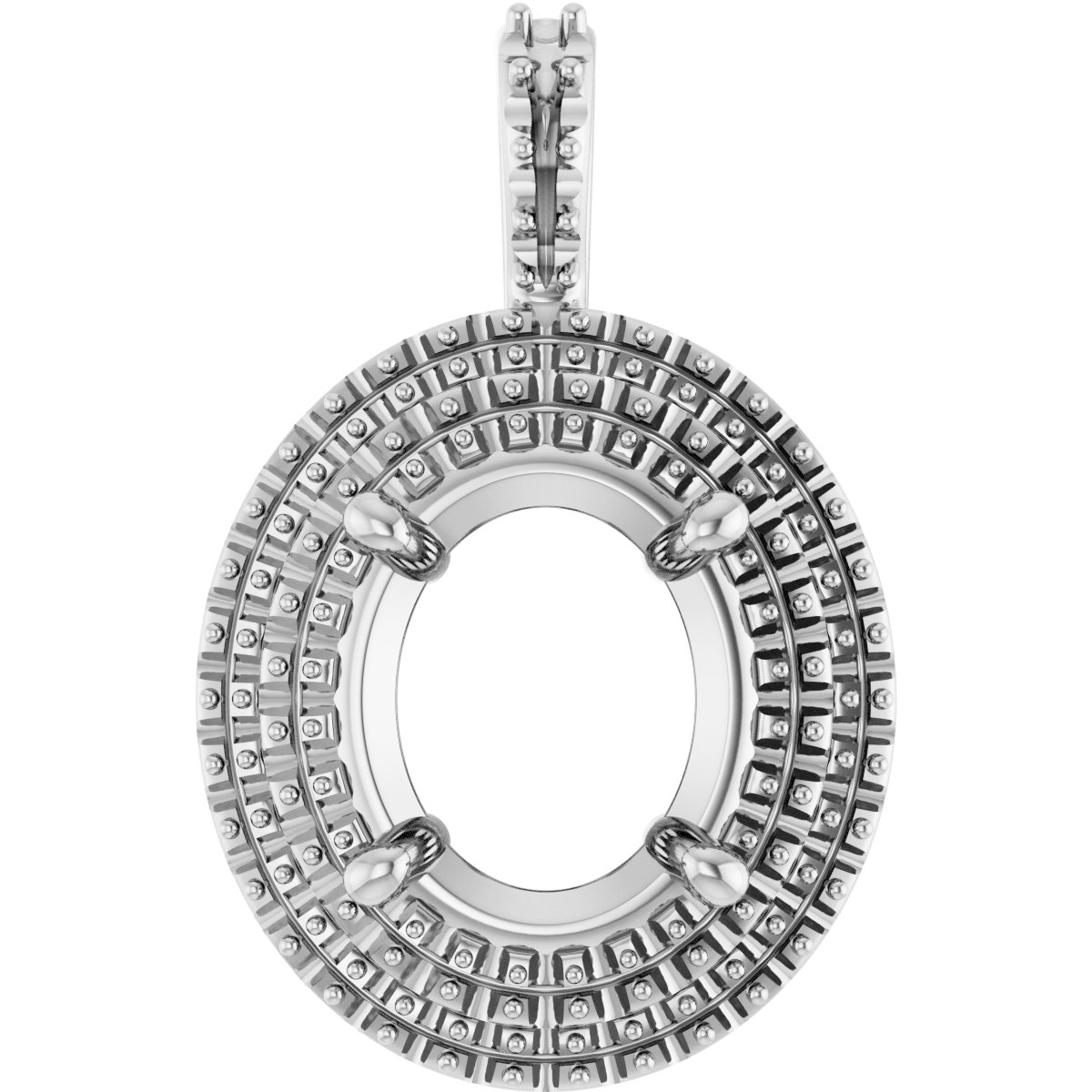 Double Halo-Style Pendant