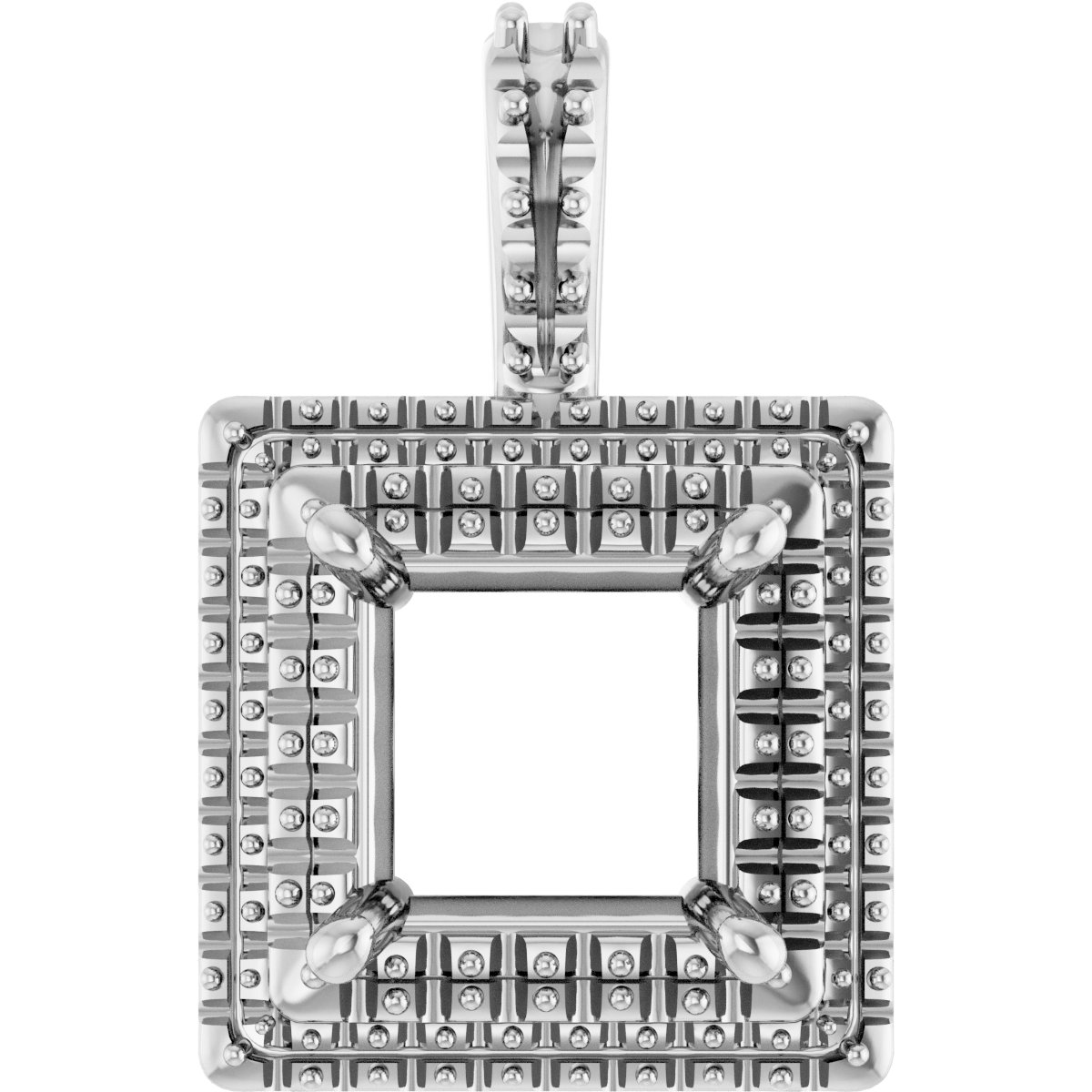 Double Halo-Style Pendant