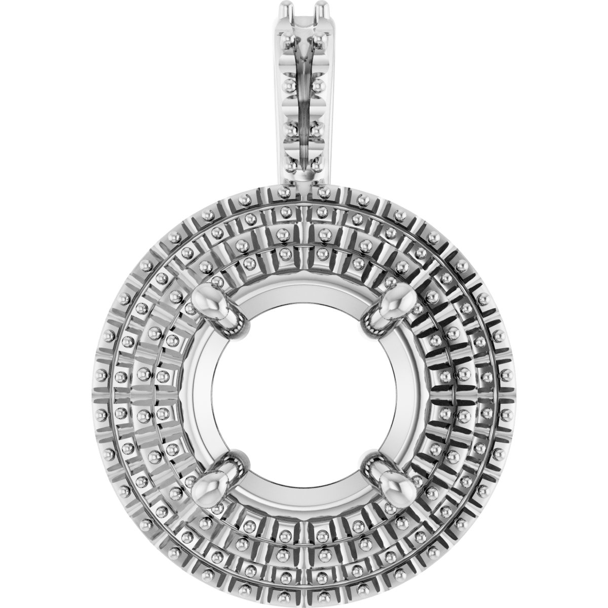 Double Halo-Style Pendant