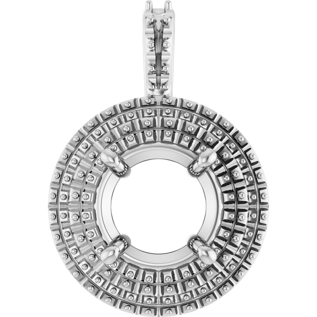 Double Halo-Style Pendant